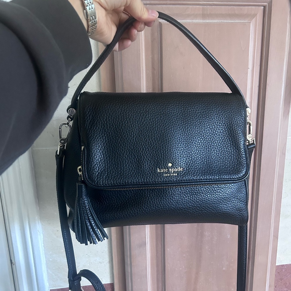 Kate Spade Black Pebbled Leather Crossbody Bag